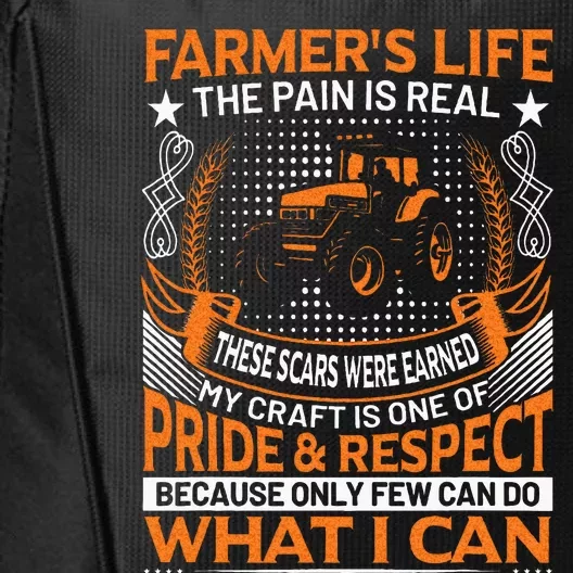 Funny Farmer’s Life Tractors Planting Crops Men Women City Backpack