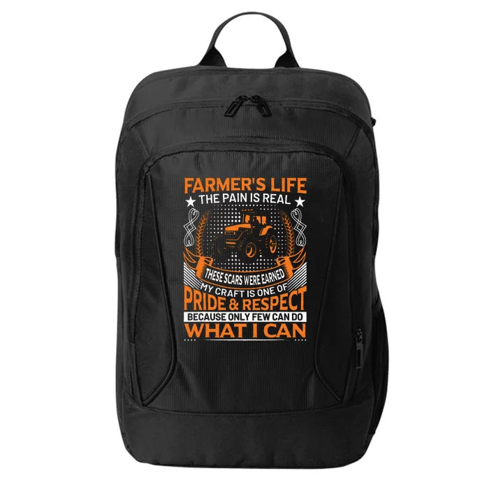 Funny Farmer’s Life Tractors Planting Crops Men Women City Backpack