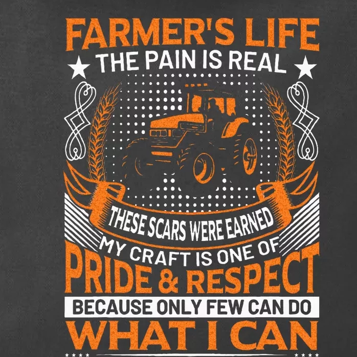 Funny Farmer’s Life Tractors Planting Crops Men Women Zip Tote Bag