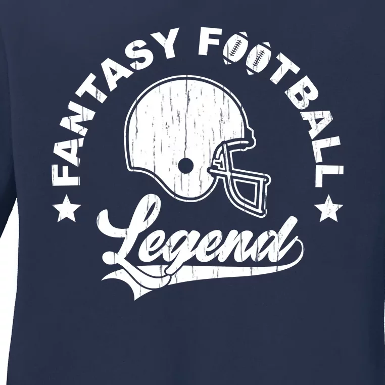 Fantasy Football Legend Funny Gift Ladies Long Sleeve Shirt