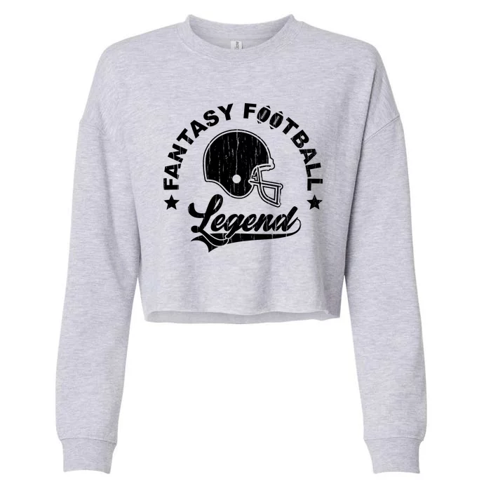 Fantasy Football Legend Funny Gift Cropped Pullover Crew