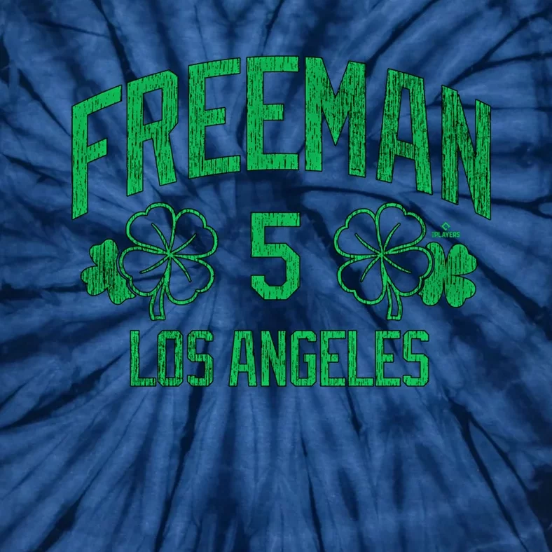 Freddie Free Los Angeles Baseball St PatrickS Clover Funny Gift Tie-Dye T-Shirt