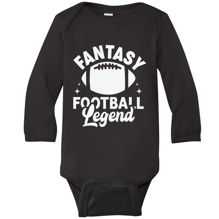 Fantasy Football Legend Sporty Graphic Baby Long Sleeve Bodysuit