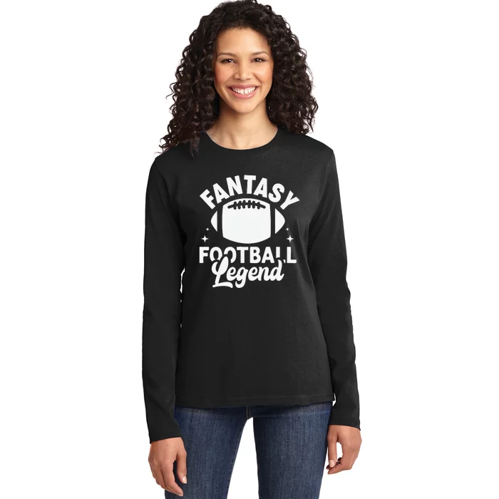 Fantasy Football Legend Sporty Graphic Ladies Long Sleeve Shirt