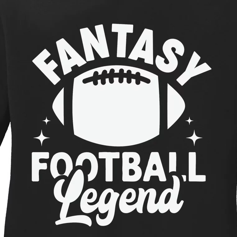 Fantasy Football Legend Sporty Graphic Ladies Long Sleeve Shirt