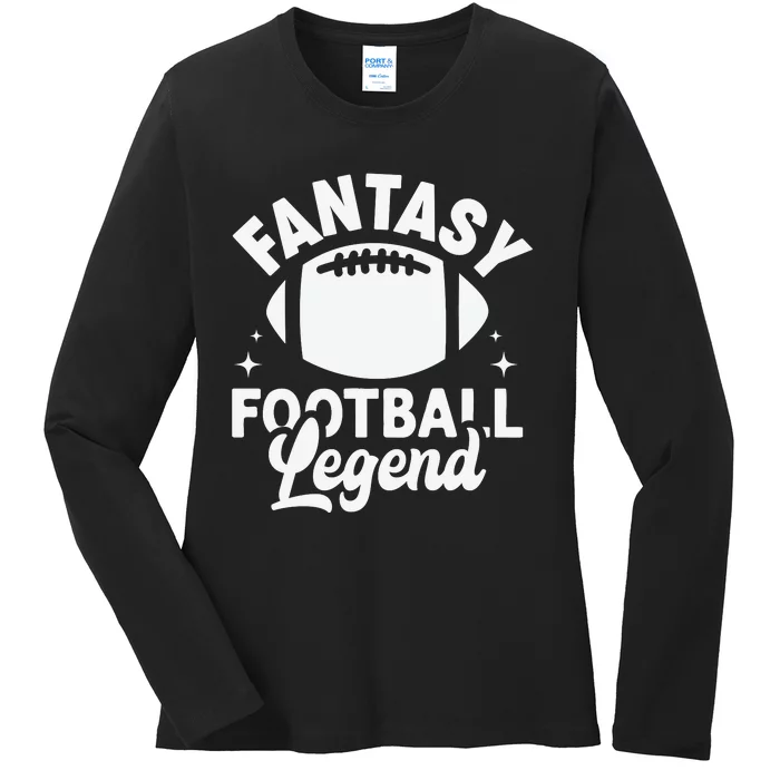 Fantasy Football Legend Sporty Graphic Ladies Long Sleeve Shirt