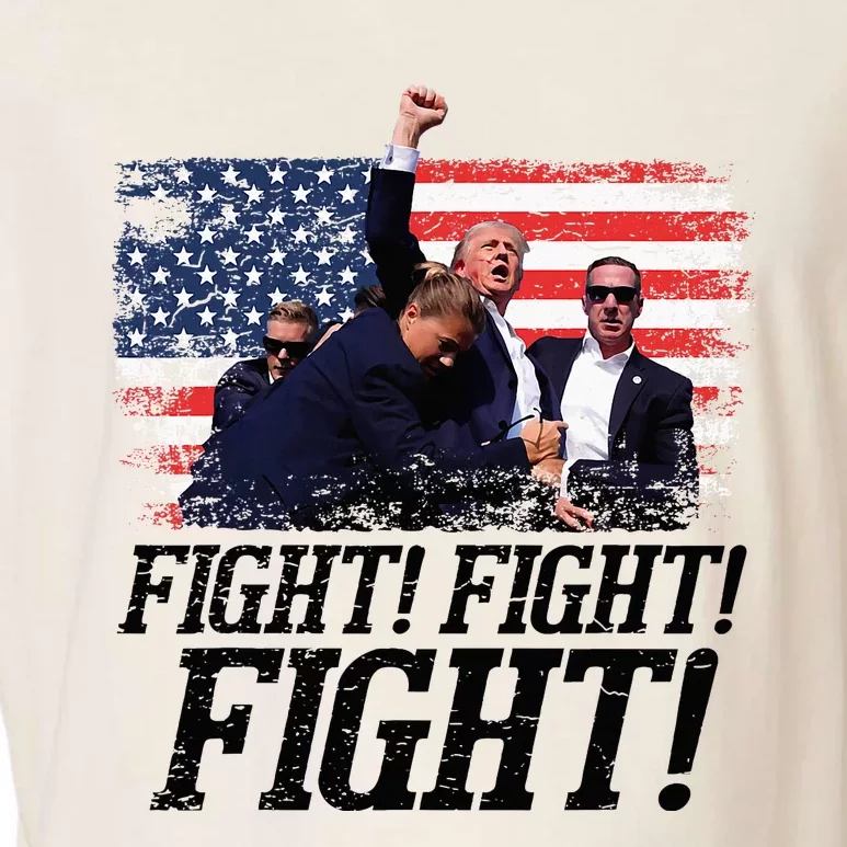 Fight Fist Legend Trump 2024 Survived Shot At Election Rally Garment-Dyed Women's Muscle Tee