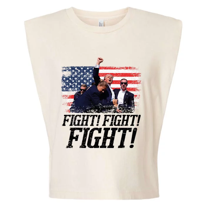 Fight Fist Legend Trump 2024 Survived Shot At Election Rally Garment-Dyed Women's Muscle Tee