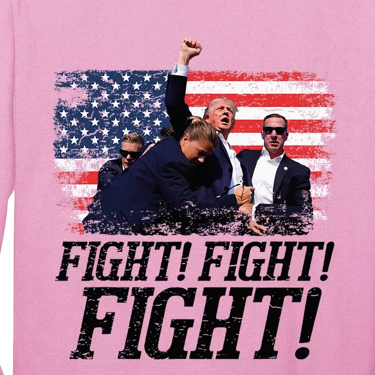 Fight Fist Legend Trump 2024 Survived Shot At Election Rally Long Sleeve Shirt