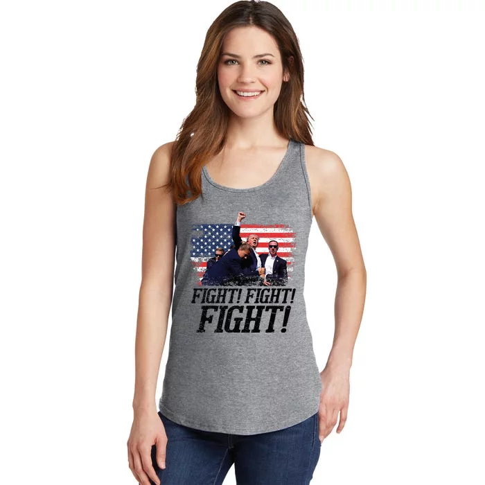 Fight Fist Legend Trump 2024 Survived Shot At Election Rally Ladies Essential Tank