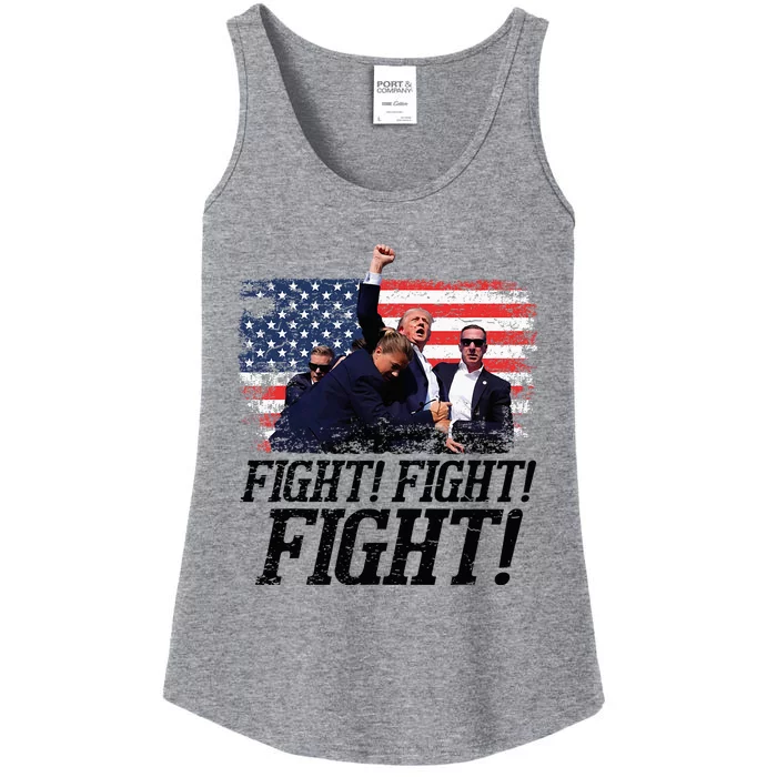 Fight Fist Legend Trump 2024 Survived Shot At Election Rally Ladies Essential Tank