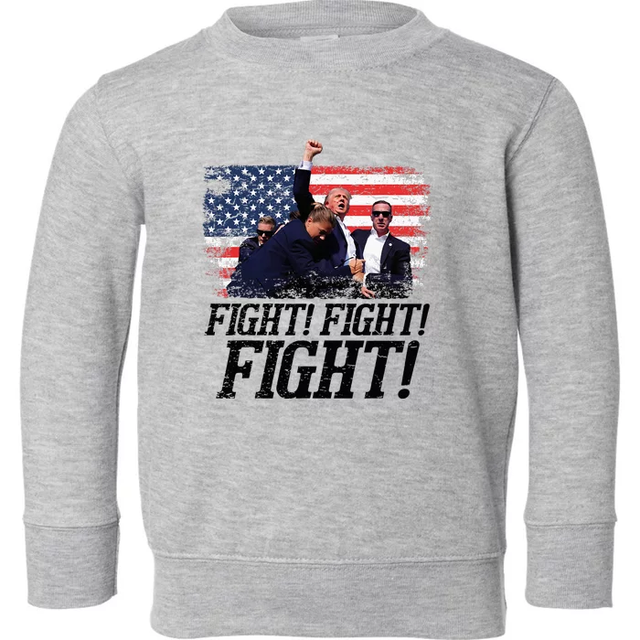 Fight Fist Legend Trump 2024 Survived Shot At Election Rally Toddler Sweatshirt