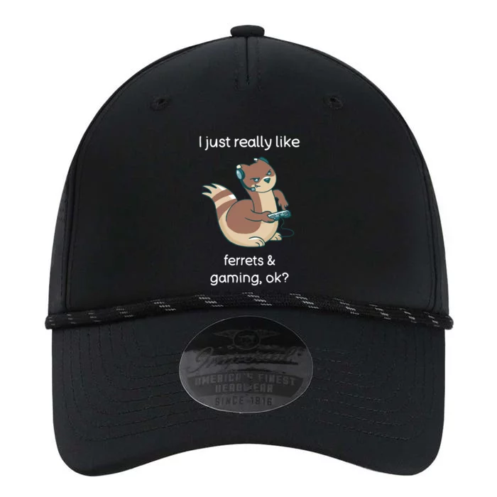 Funny Ferret Lover Gamer I Love Video Gaming Ferret Performance The Dyno Cap