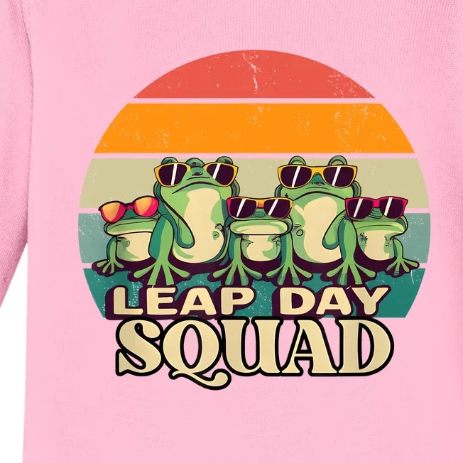 Funny Frog Lover Leap Day Squad February 29 Baby Long Sleeve Bodysuit