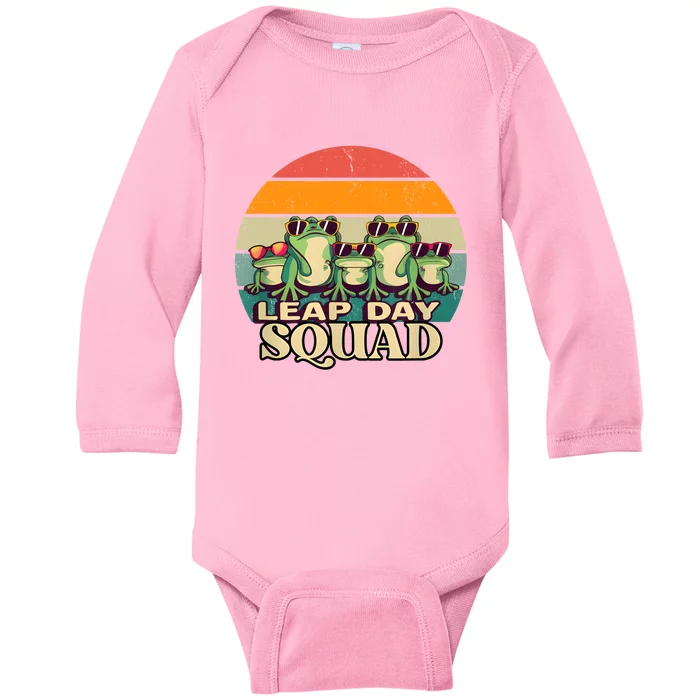 Funny Frog Lover Leap Day Squad February 29 Baby Long Sleeve Bodysuit