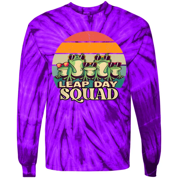 Funny Frog Lover Leap Day Squad February 29 Tie-Dye Long Sleeve Shirt