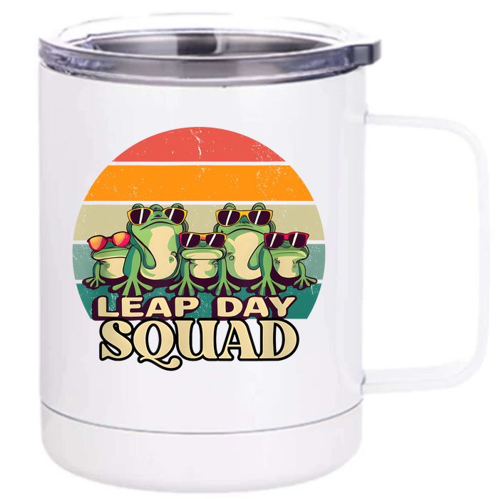 Funny Frog Lover Leap Day Squad February 29 Front & Back 12oz Stainless Steel Tumbler Cup