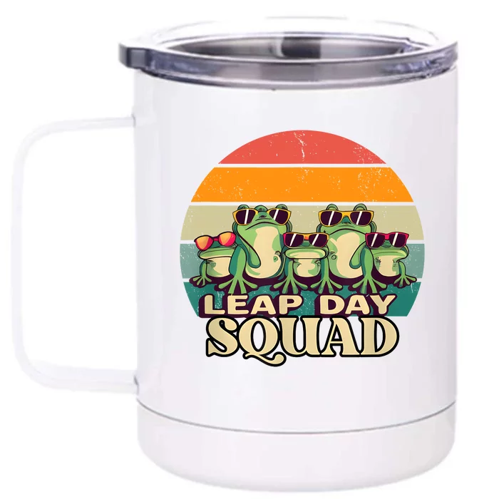 Funny Frog Lover Leap Day Squad February 29 Front & Back 12oz Stainless Steel Tumbler Cup