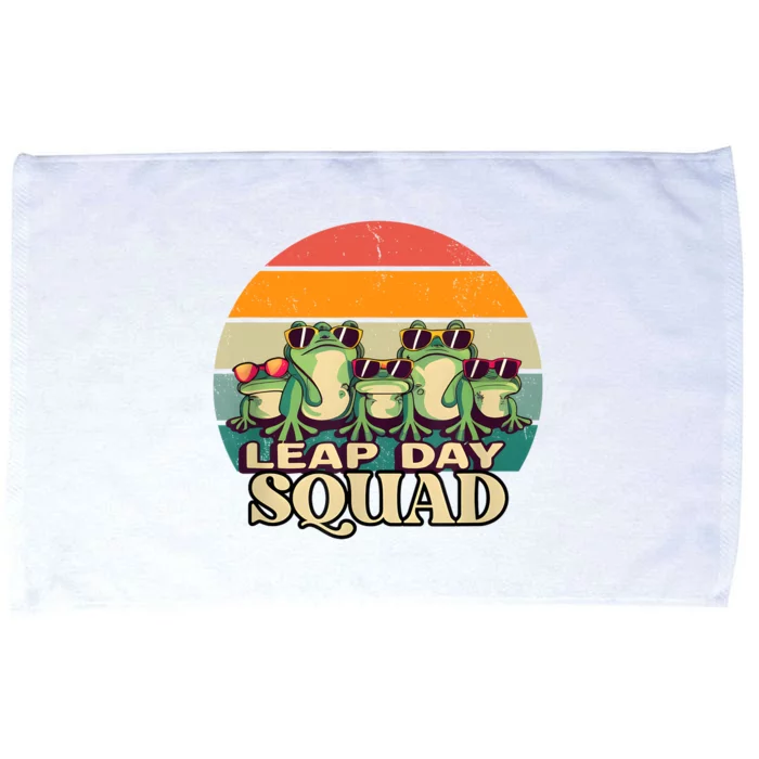 Funny Frog Lover Leap Day Squad February 29 Microfiber Hand Towel