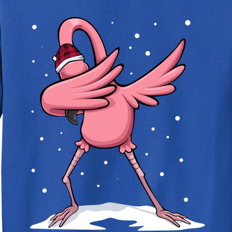 Funny Flamingo Lights Snow Christmas Animals Birds Pink Dab Great Gift Sweatshirt