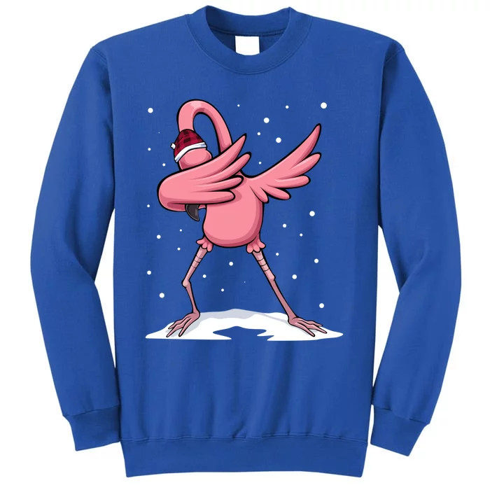 Funny Flamingo Lights Snow Christmas Animals Birds Pink Dab Great Gift Sweatshirt