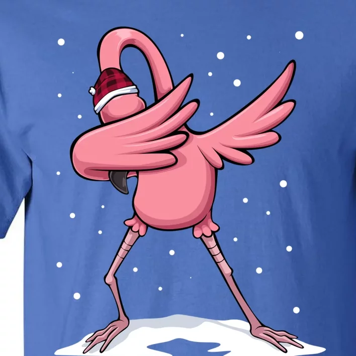 Funny Flamingo Lights Snow Christmas Animals Birds Pink Dab Great Gift Tall T-Shirt