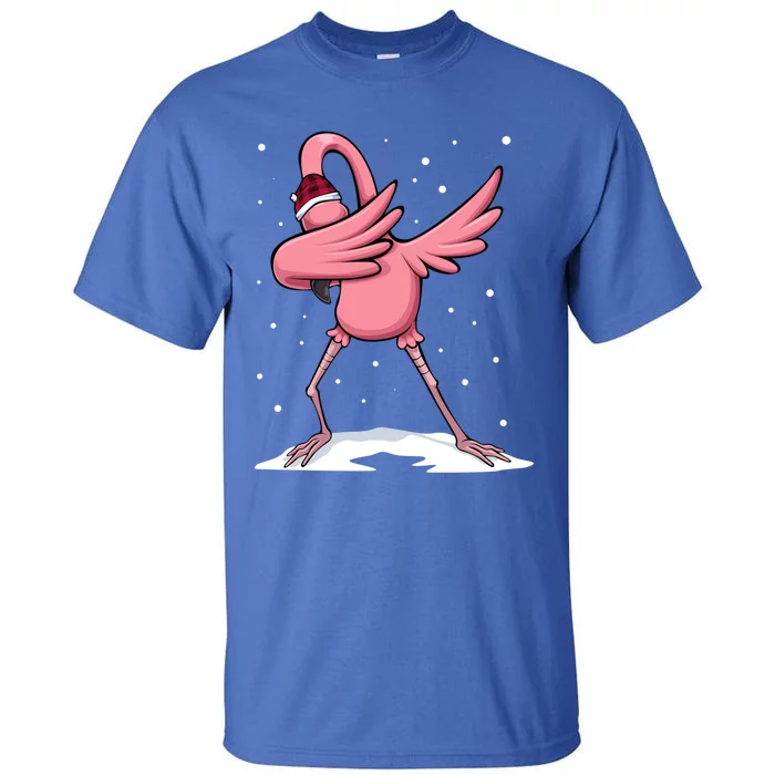 Funny Flamingo Lights Snow Christmas Animals Birds Pink Dab Great Gift Tall T-Shirt