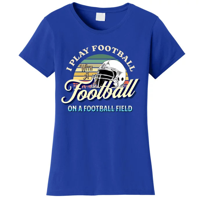 Funny Football Line Go Sports Ofunny Giftline Football Gameday Gift Women's T-Shirt