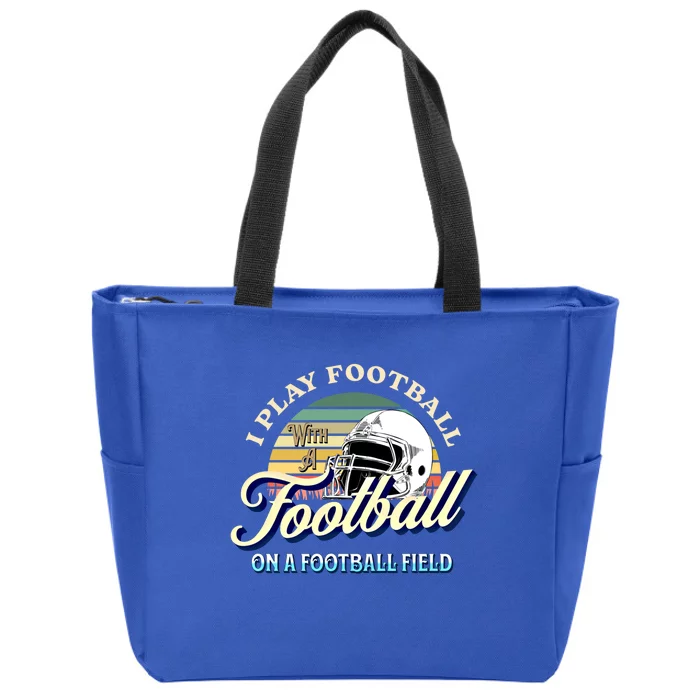 Funny Football Line Go Sports Ofunny Giftline Football Gameday Gift Zip Tote Bag