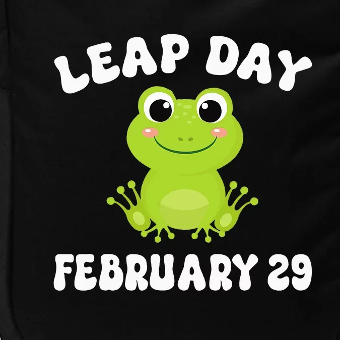 Funny Frog Leap Day February 29 Birthday Feb 29 Leap Year Impact Tech Backpack