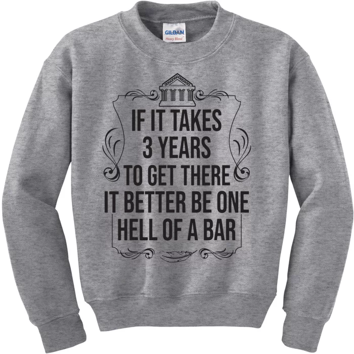 Funny Future Lawyer Student Gift Cute Law School Bar Exam Kids Sweatshirt