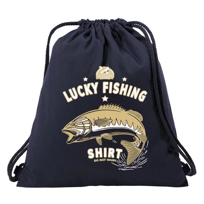 Funny Fisher Love Fishing Gift Lucky Fishing Gift Drawstring Bag