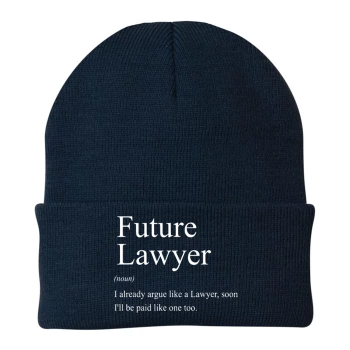 Funny Future Lawyer Gift For Law School Graduate Attorney Knit Cap Winter Beanie