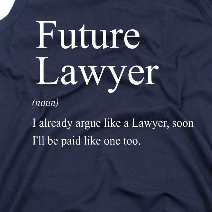 Funny Future Lawyer Gift For Law School Graduate Attorney Tank Top