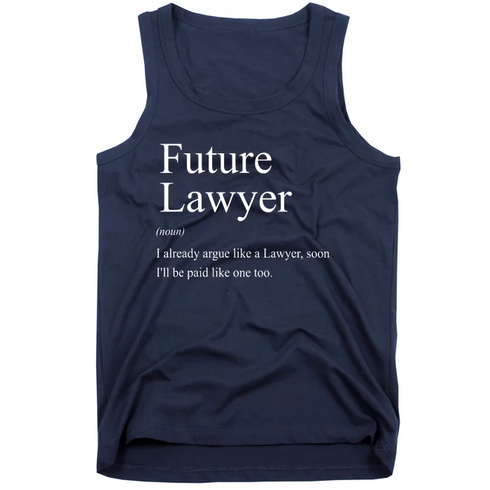 Funny Future Lawyer Gift For Law School Graduate Attorney Tank Top