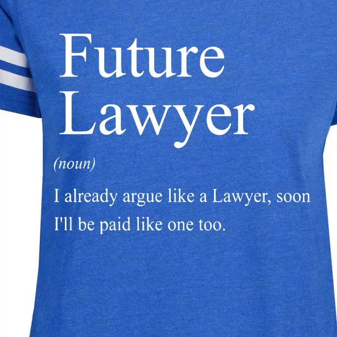 Funny Future Lawyer Gift For Law School Graduate Attorney Enza Ladies Jersey Football T-Shirt