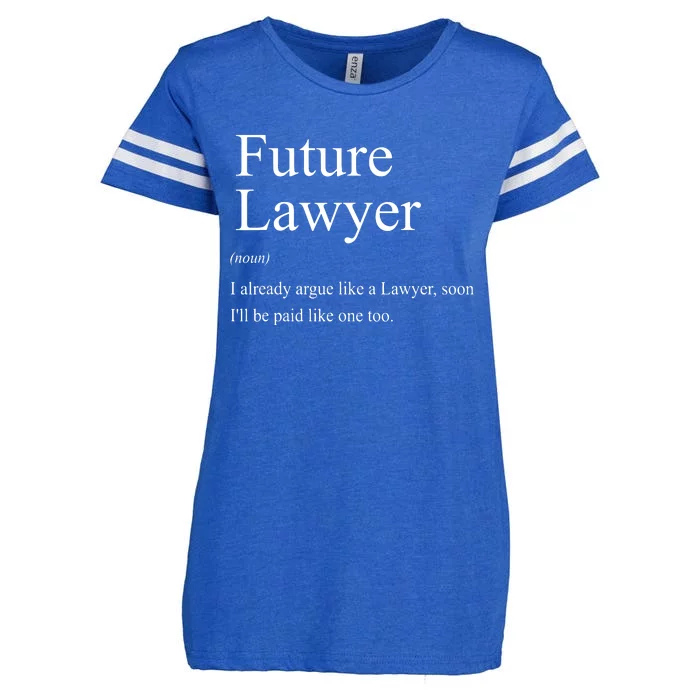 Funny Future Lawyer Gift For Law School Graduate Attorney Enza Ladies Jersey Football T-Shirt