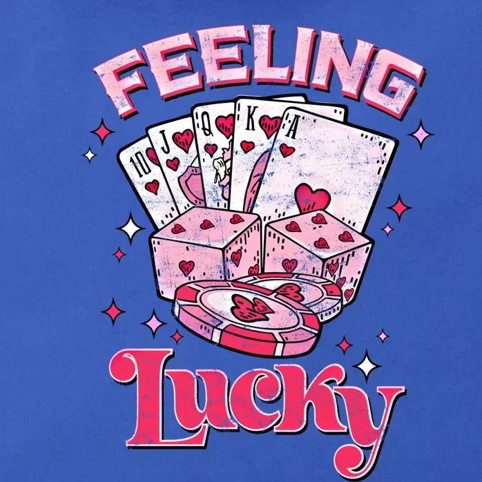 Feeling Funny Lucky Valentine's Day Retro Cute Gift Zip Tote Bag