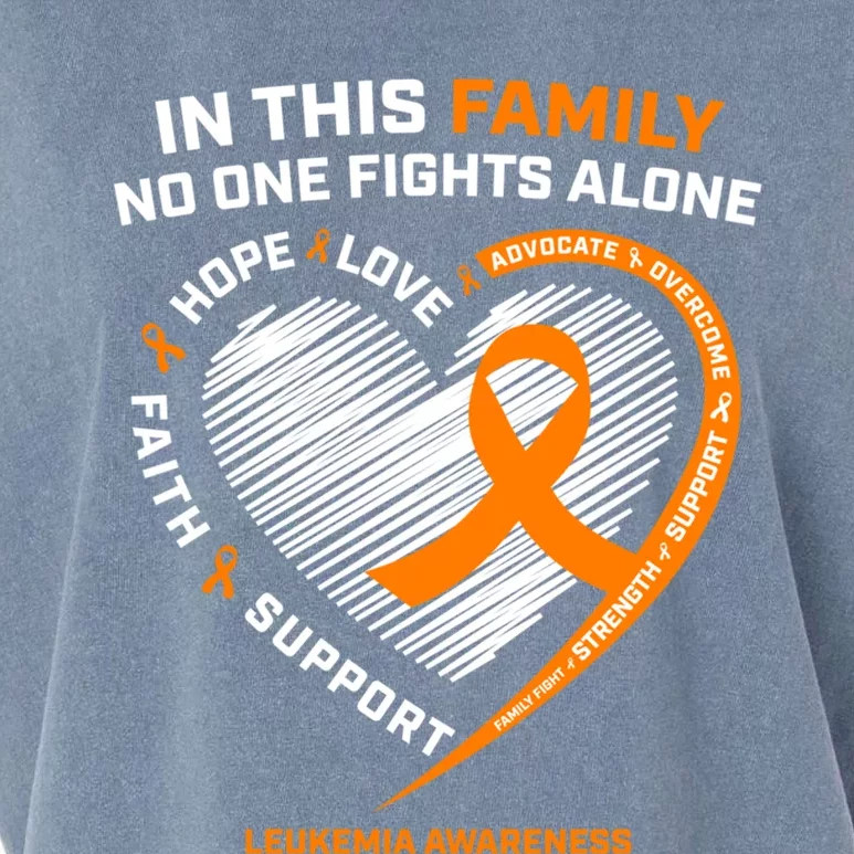 Family Fight Leukemia Awareness Products Gift Funny Gift Garment-Dyed Women's Muscle Tee