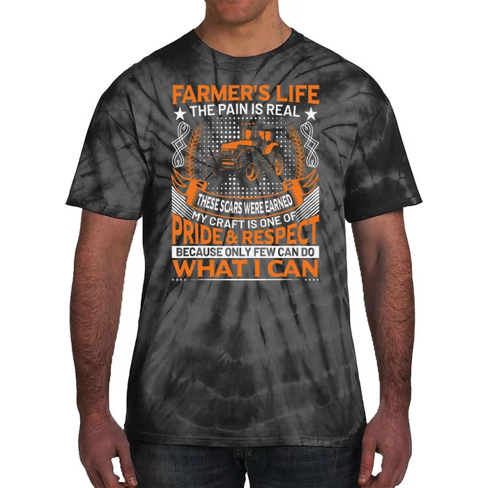 Funny Farmer’s Life Tractors Planting Crops Tie-Dye T-Shirt