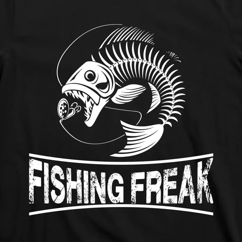 Fishing Freak Largemouth Bass Funny Fisherman Fathers Day T-Shirt