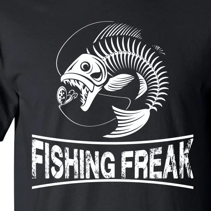 Fishing Freak Largemouth Bass Funny Fisherman Fathers Day Tall T-Shirt