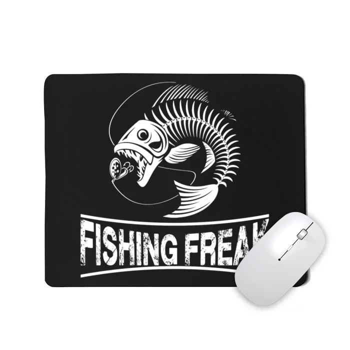 Fishing Freak Largemouth Bass Funny Fisherman Fathers Day Mousepad