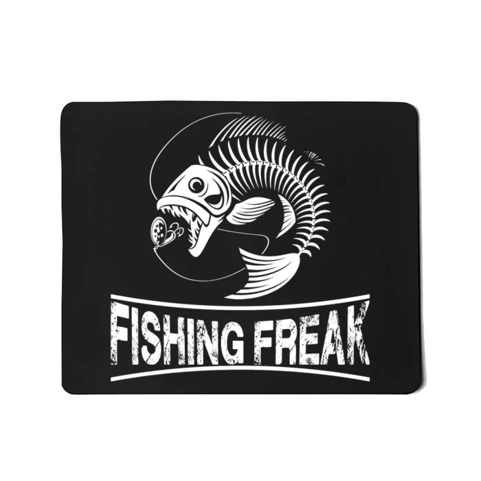 Fishing Freak Largemouth Bass Funny Fisherman Fathers Day Mousepad