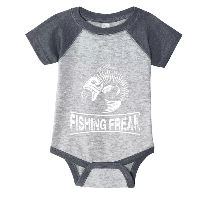 Fishing Freak Largemouth Bass Funny Fisherman Fathers Day Infant Baby Jersey Bodysuit