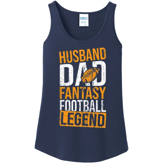 Fantasy Football Legend Flag Husband Dad Fathers Day Ladies Essential Tank