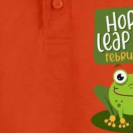 Funny Frog Lover Hoppy Leap Day February 29 Gift Dry Zone Grid Performance Polo