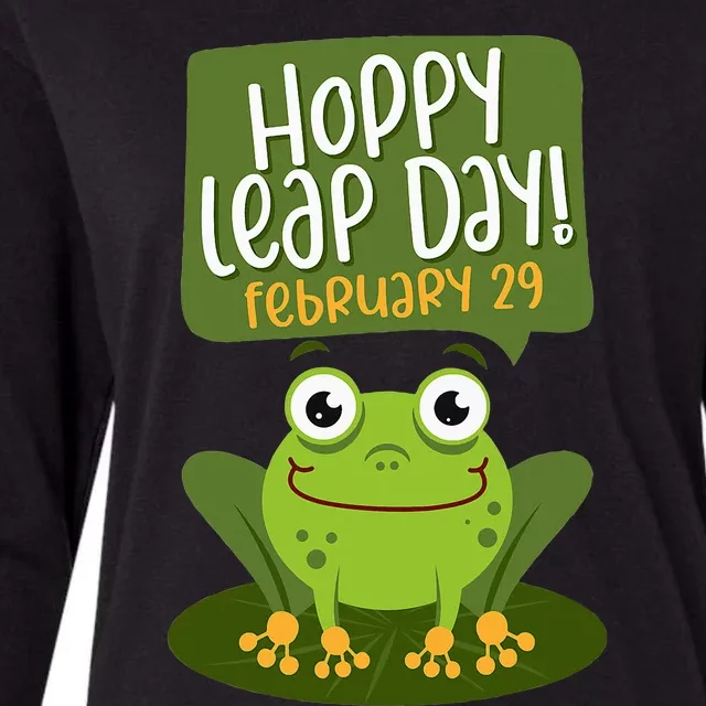 Funny Frog Lover Hoppy Leap Day February 29 Gift Womens Cotton Relaxed Long Sleeve T-Shirt