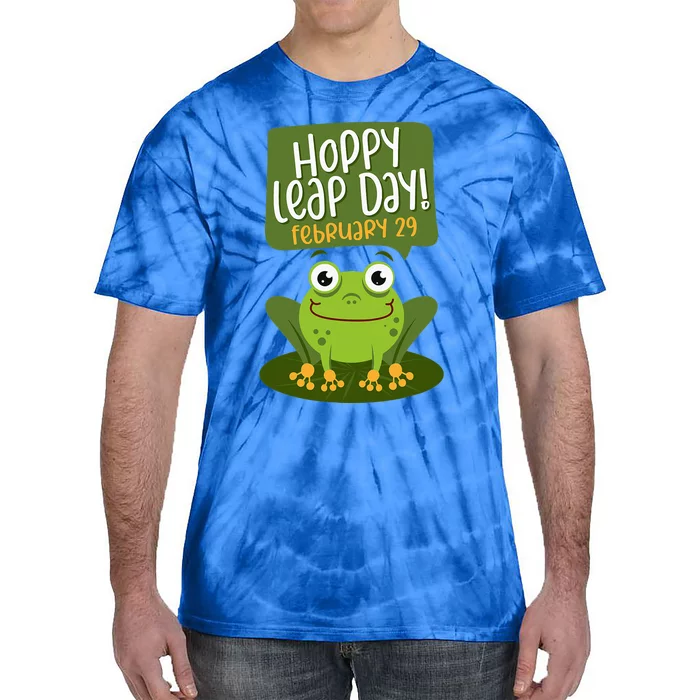 Funny Frog Lover Hoppy Leap Day February 29 Gift Tie-Dye T-Shirt