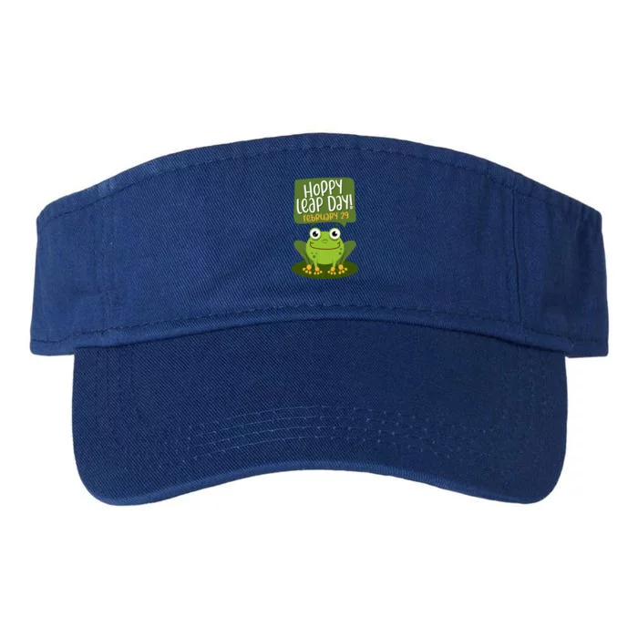 Funny Frog Lover Hoppy Leap Day February 29 Gift Valucap Bio-Washed Visor